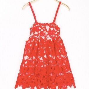 Red Lace Kids Dress